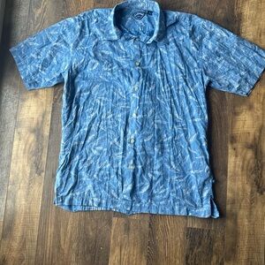 Callaway Blue Patterned Button Down Shirt